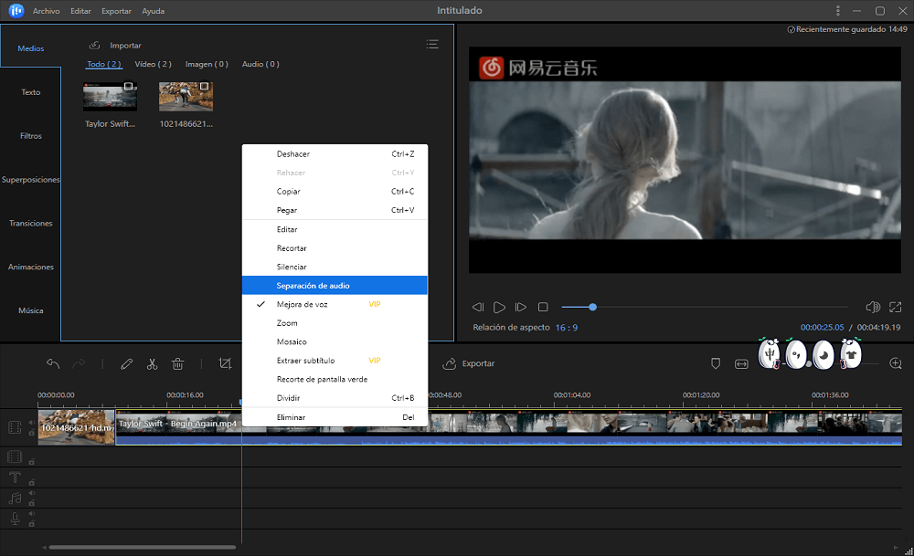 extraer audio de video