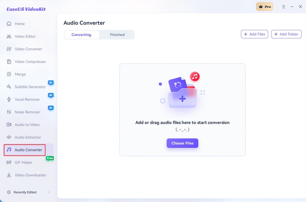move to the Audio Converter tab